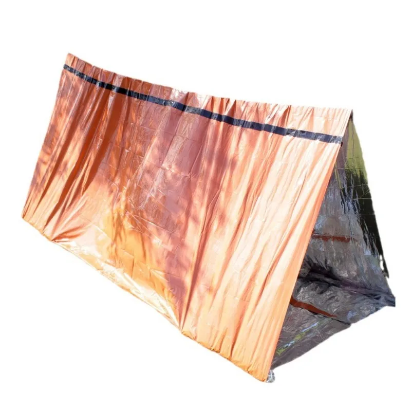 Tente d'urgence extérieure, couverture de survie, couverture de premiers secours, couverture isolante, tente Simple, protection solaire, couverture spatiale