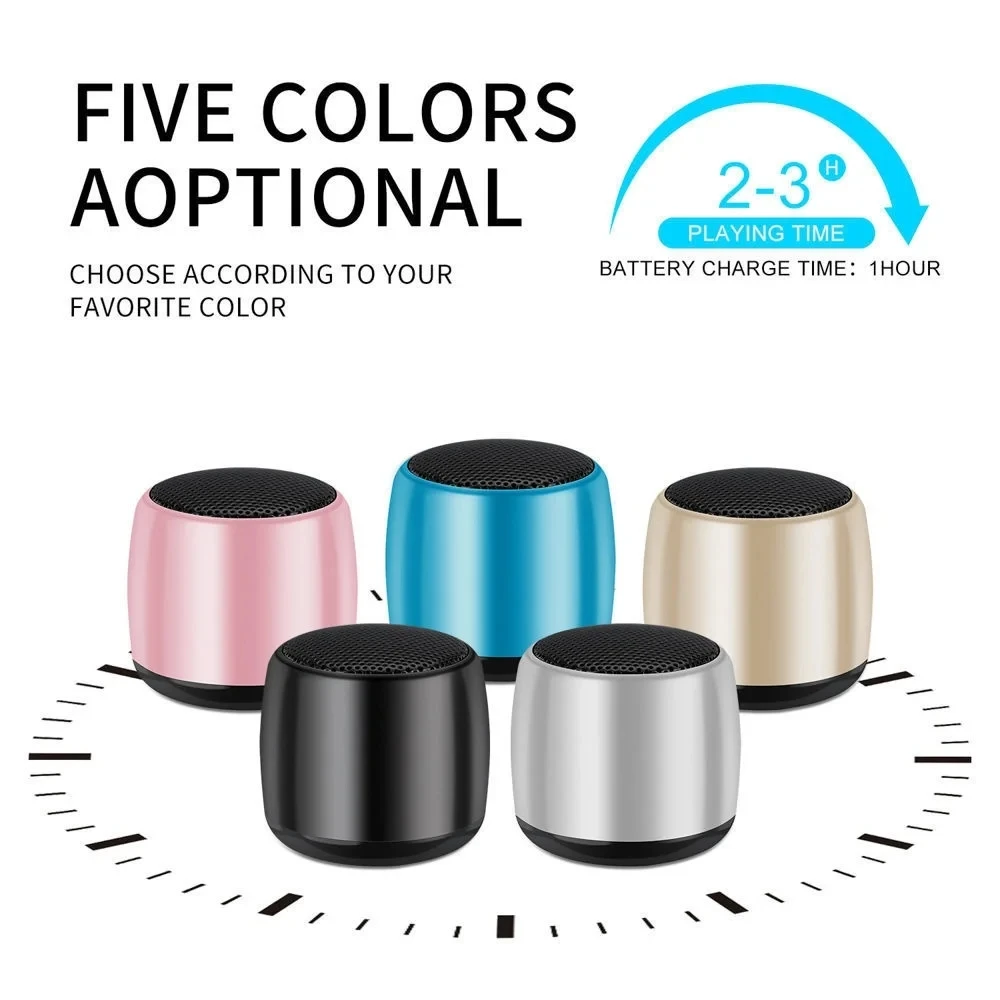 M1 Mini Głośnik Bluetooth Kompatybilny Mały Przenośny Inteligentny Jedno Przeciągnięcie Dwa Małe Stalowe Działo Metalowy Bezprzewodowy Subwoofer Dźwięku