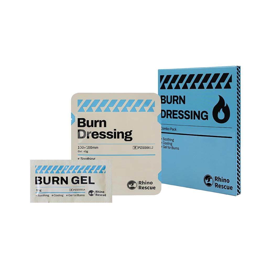 Zestaw Rhino Rescue Burn Gel Kit 69g - Pierwsza pomoc na kemping i wędrówki (pakiety indywidualne)