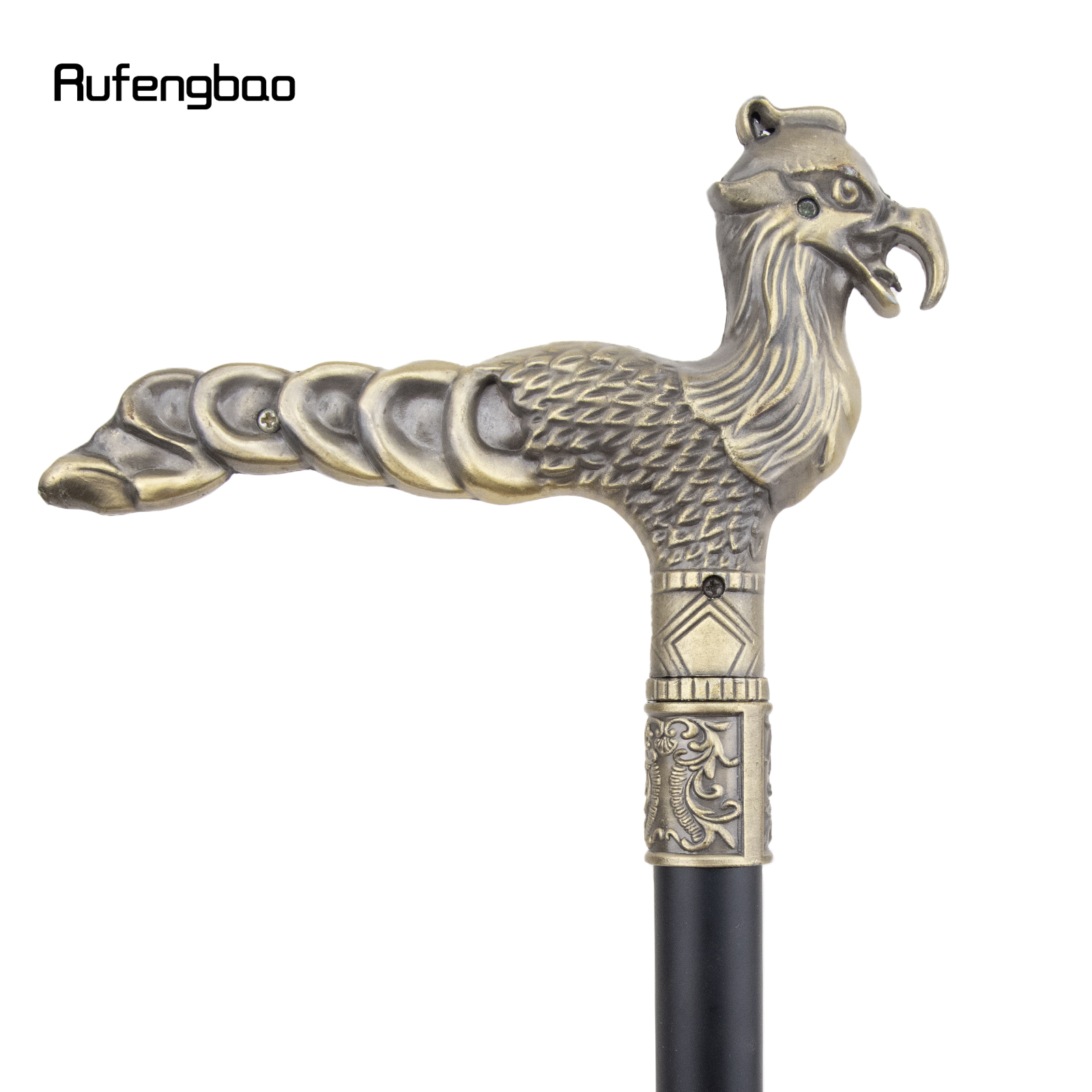 Copper Phoenix Bastão de Cauda Longa, Cavalheiro de bengala da moda, Botão do Crosier de luxo, 93cm