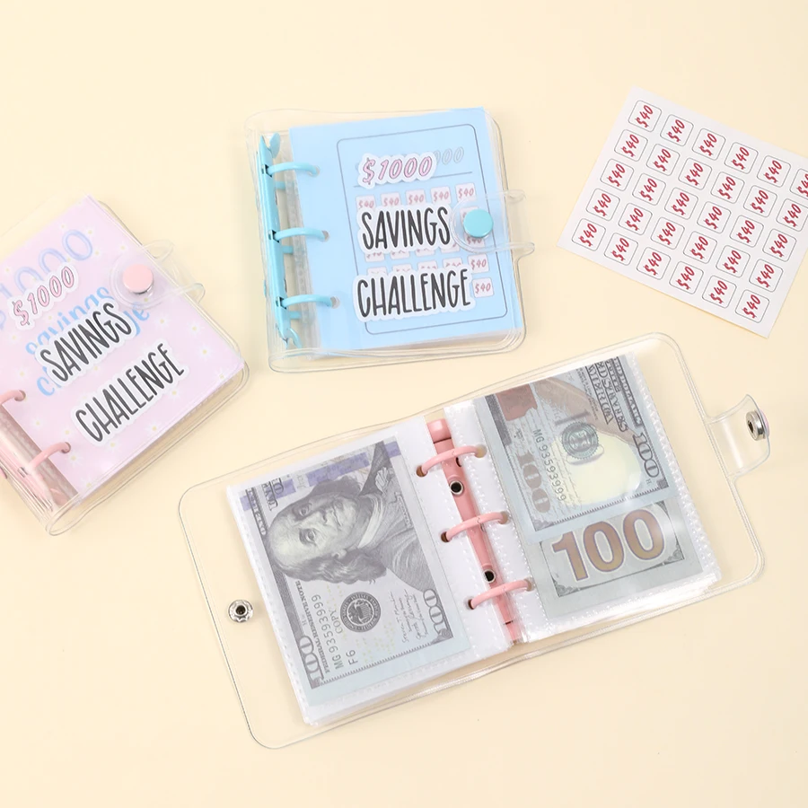 1000 Savings Challenge Binder , Money Saving Binder, Savings Challenges Book with Envelopes, Envelope Savings Challenge, Mini Bu