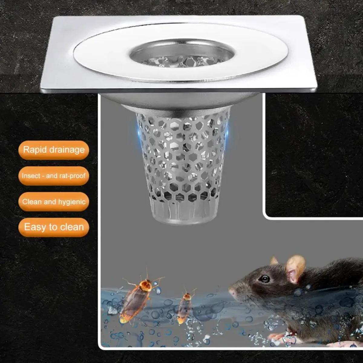 ห้องน้ําอ่างล้างจานท่อระบายน้ํากรองขนาดเล็ก Conical พรีเมี่ยมสแตนเลสมีรูพรุน Catcher,Drainer กรอง