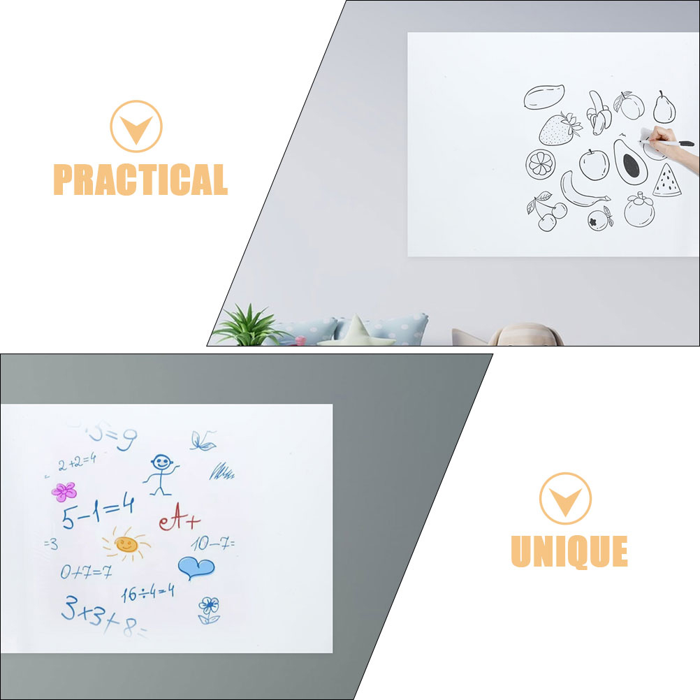 ที่ถอดออกได้ STATIC Cling บอร์ดไวท์บอร์ดสติ๊กเกอร์ติดผนัง DRY ERASE นักเรียนไวท์บอร์ดห้องเรียนกระดานไวท์บอร์ดขนาดใหญ่เด็ก
