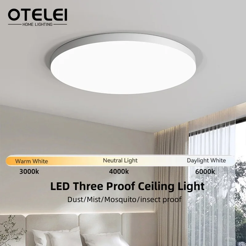 Modern LED Ceiling Light Waterproof Dustproof Three Proof Light Kitchen Bedroom Bathroom Living Room Indoor Home Ceiling Lamp