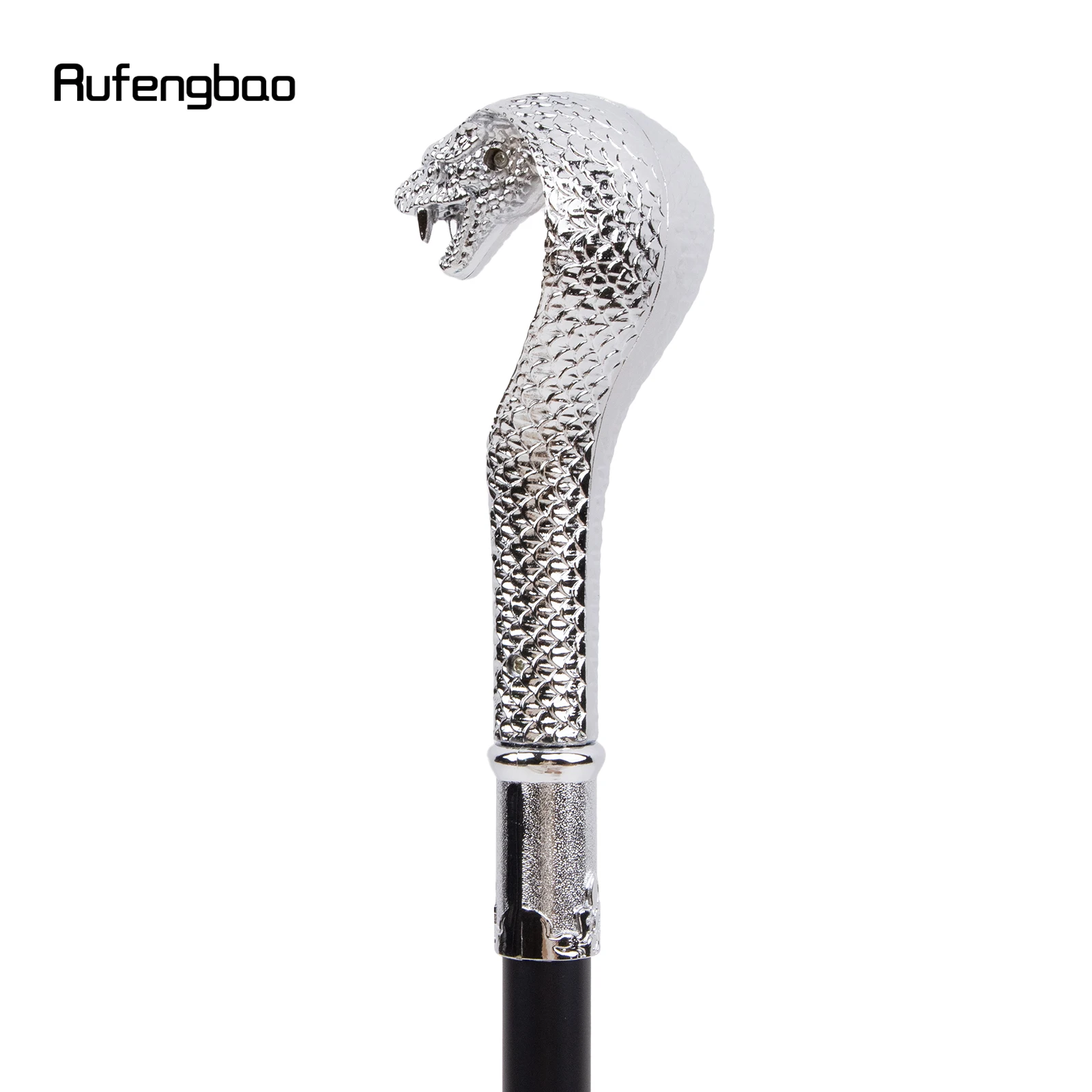 สีขาวหรูหรางูแฟชั่นเดิน Stick สําหรับตกแต่งเดิน Cane Elegant Crosier KNOB Walking Stick 85 ซม