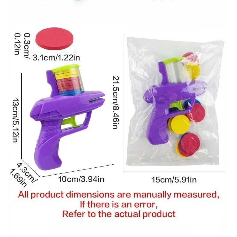 Foam Disc Launcher Toy, Safe Outdoor Flying Disc Game for Family Interactive Play, Soft Shooting Toy for Kids​