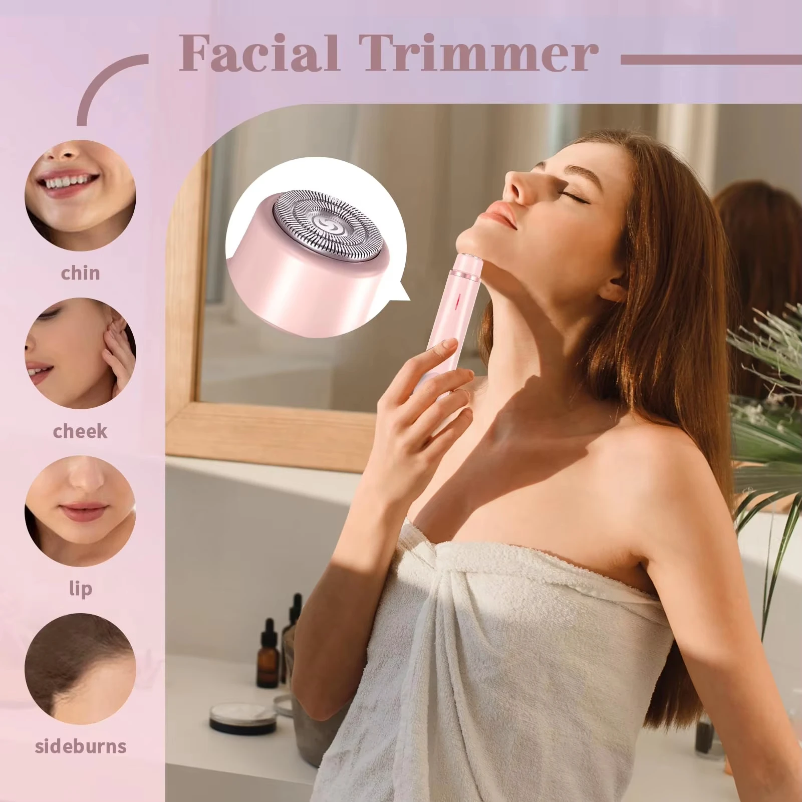 2025 กันน้ําเครื่องโกนหนวดไฟฟ้าแบบชาร์จไฟได้ Mini ผู้หญิงบิกินี่ Trimmer Body Hair Remover Mini Double Headed เครื่องกําจัดขนไฟฟ้า