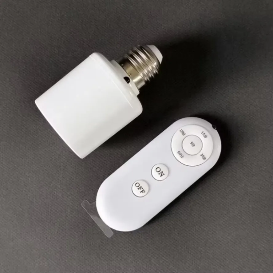 85V-265V E27 Wireless Remote Control Smart Timer Switch Lamp Holder Multi Light Switch Baby Room Bedroom Home Smart Timer Switch
