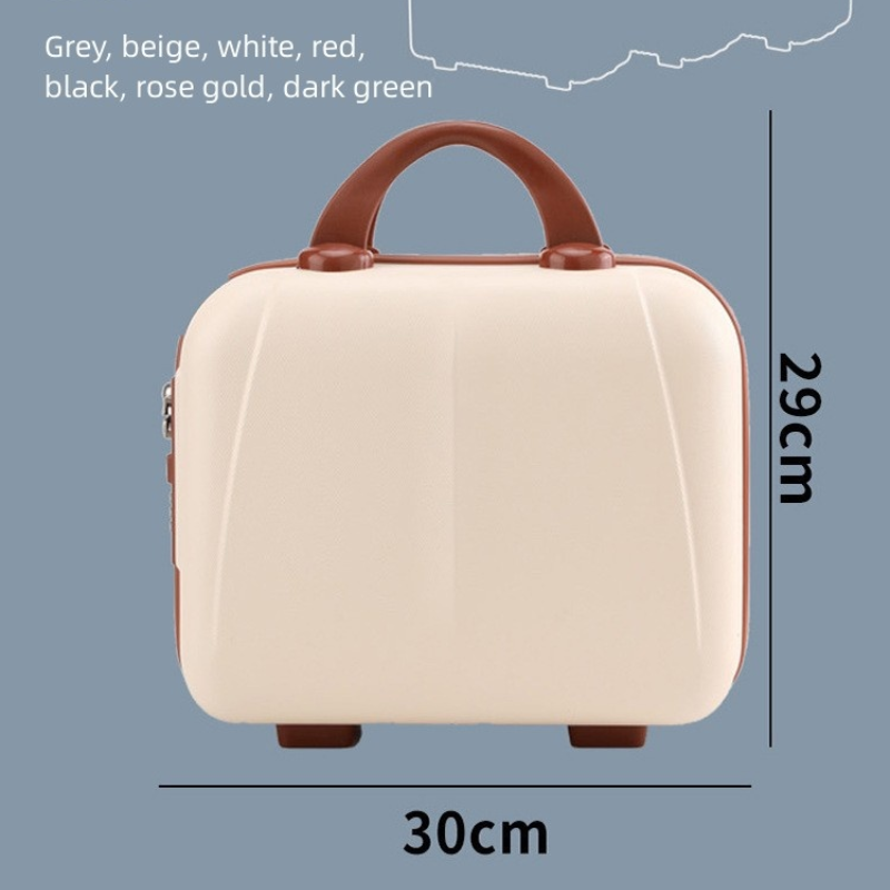 Portable Hand Suitcase With Password Lock Makeup Storage Bag Boarding Luggage Organizer Case Travel Cosmetic Box Festival Gift