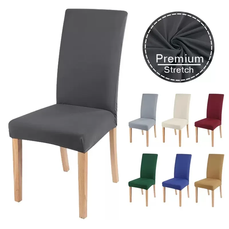 Funda elástica para silla ajustable de Color sólido, fundas elásticas de LICRA, fundas para asientos de sillas, cocina, comedor, boda, banquete, hogar