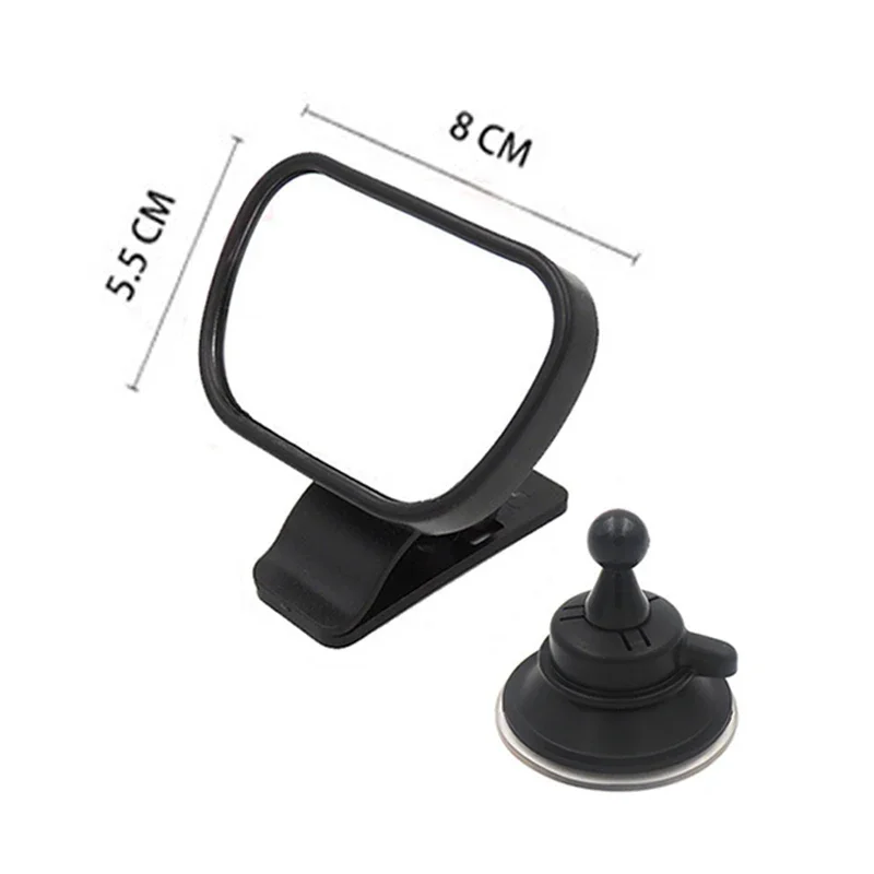 Espelho do bebê 2 em 1 mini crianças espelho traseiro convexo vista do assento traseiro do carro ajustável auto crianças monitor acessórios do carro