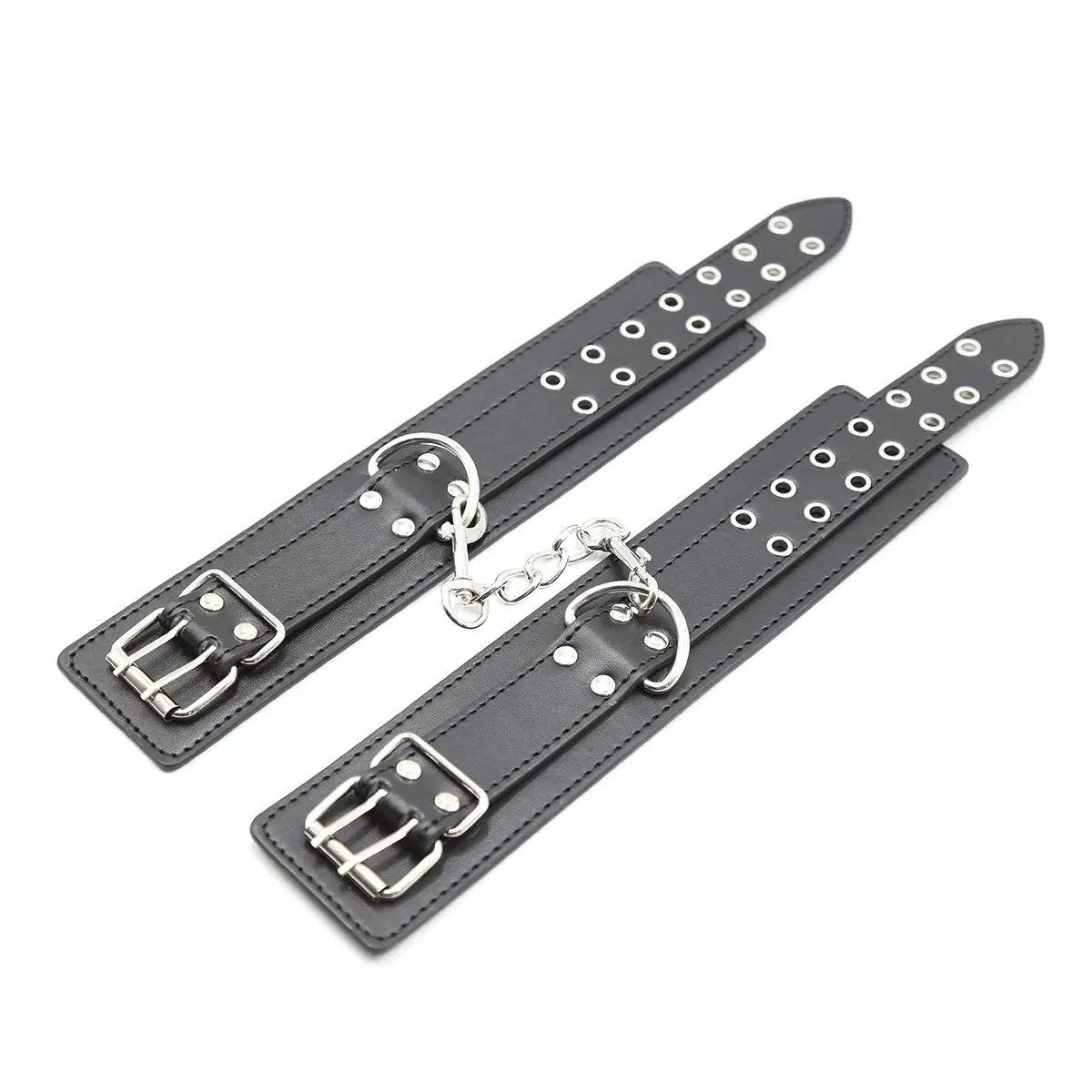 Pu หนัง Handcuffs และ Footcuffs แฟชั่นเกม Party Binding เหมาะสําหรับคอสเพลย์เครื่องแต่งกายอุปกรณ์เสริม Stage Performance Props