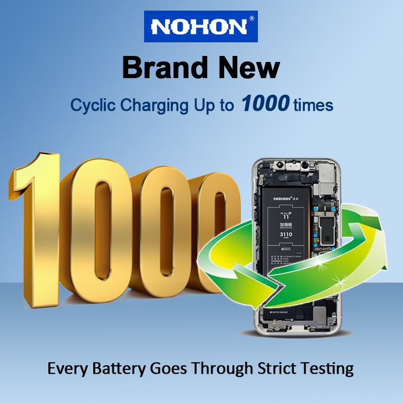 Nohon-Apple iPhone用バッテリー,iPhone 5s se se2 6 6s 6plus 6s plus 7 7plus 8 8plus x xr xs max 11 12mini,新品