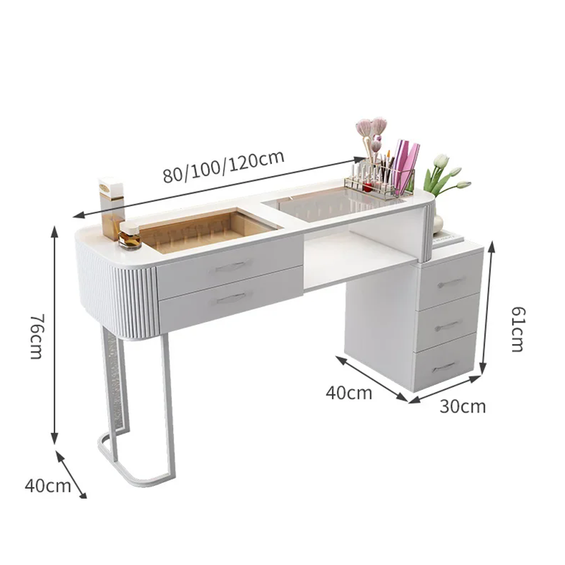 Mesa De Armazenamento De Madeira Profissional Para Manicure, Móveis De Luxo Para Nail Artist, Simples E Moderno, KMNT