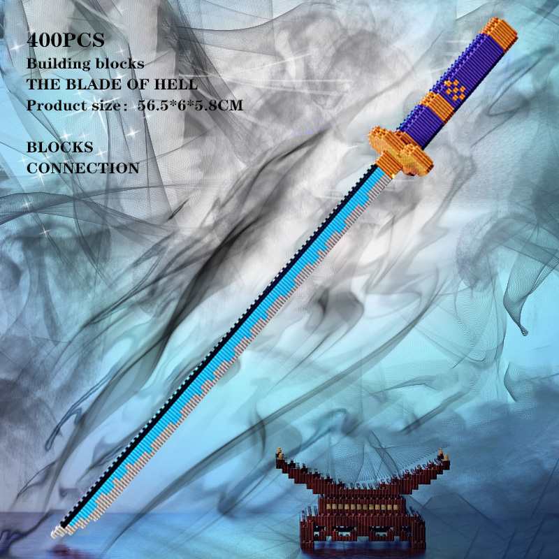 SAMURAI SWORD Building Blocks Ninja Blade Katana อะนิเมะญี่ปุ่นผีเสื้อ Nichirin มีดอิฐของเล่นเด็กสําหรับผู้ใหญ่