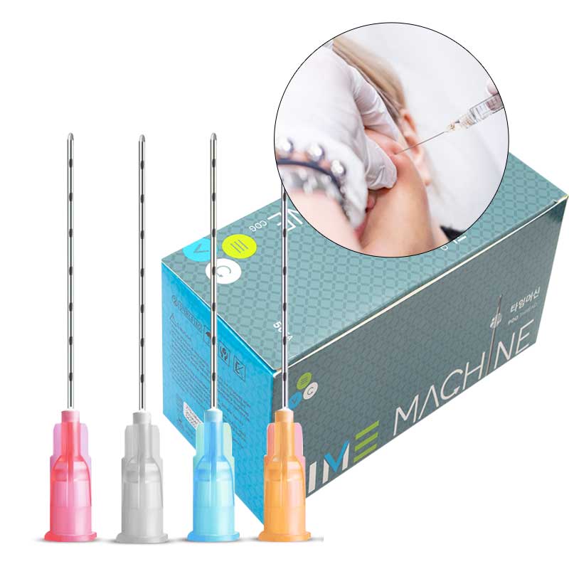 医療滅菌マイクロカニューレ 25 グラム 50 ミリメートル 70 ミリメートル注射可能なヒアルロン酸フィラー用の鈍先端マイクロカニューレ針