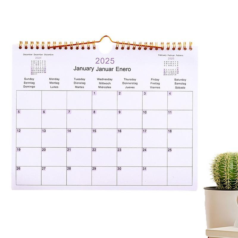 2025 Wall Daily Monthly Calendar Home Hanging Record Form Appointment Planning Monthly Paper Family
