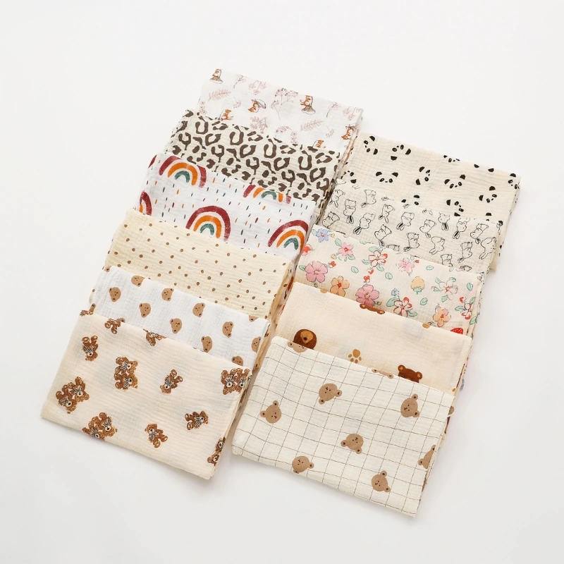 Coperta fasciatoio in mussola cotone per bambini Coperta per passeggino con stampa floreale/animale Coperta per fasciatoio