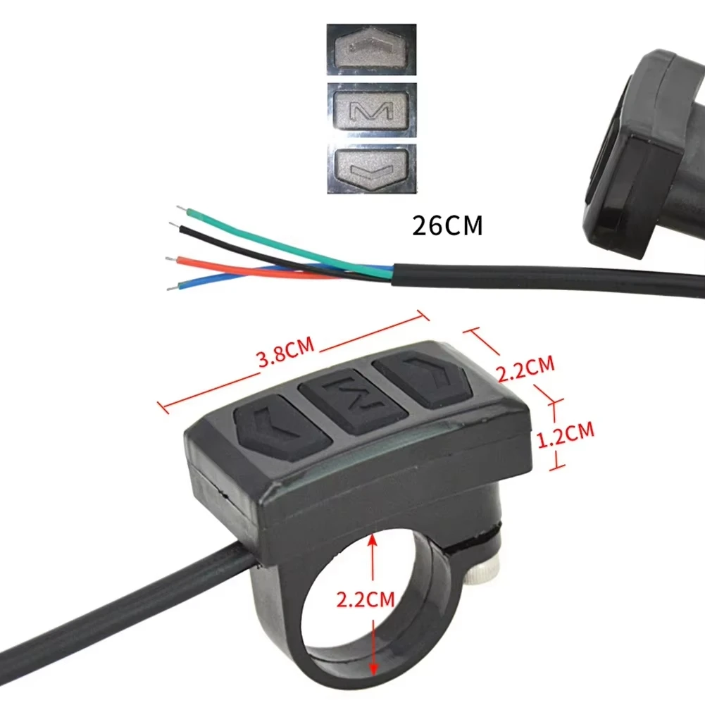 Botón de Control de interruptor de bicicleta eléctrica A71P, montaje en manillar, interruptores de medidor dividido, botón para medidor LCD, accesorios para bicicleta eléctrica