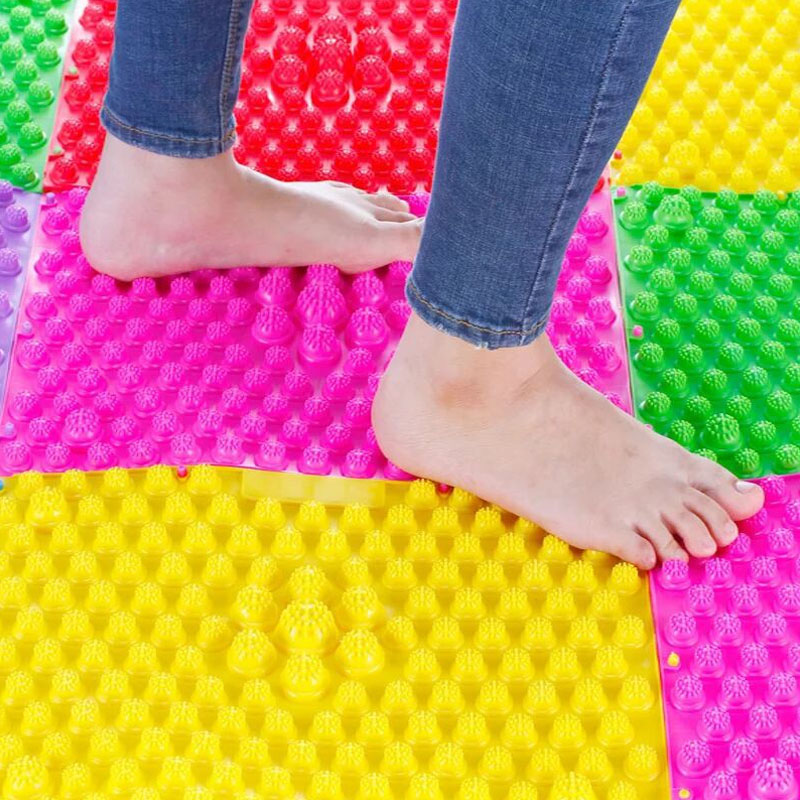 6 uds equilibrio paso de piedra de río juegos para niños equipo de entrenamiento emocional cojín de pie masaje táctil piedra de cruce de río