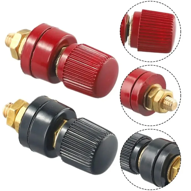 2 Stücke Schwarz/rot Neue 6mm Messing Stud Premium Fernbedienung Batterie Power Junction Post Connector Terminal Kit Automotive Anschlüsse