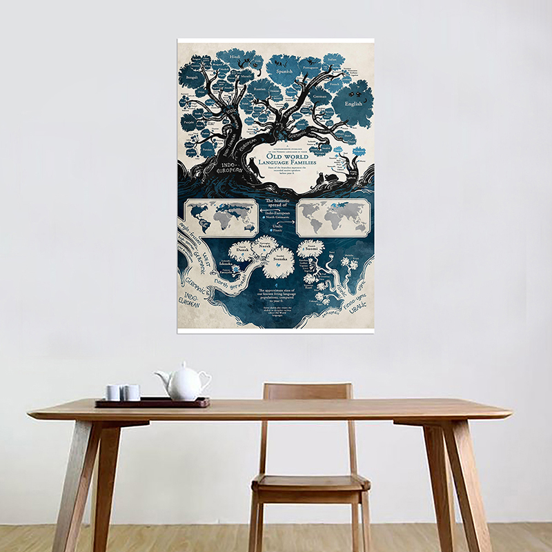 家の装飾のための世界の地図,100x70cm,オリジナル,不織布,クリエイティブなポスターとプリント