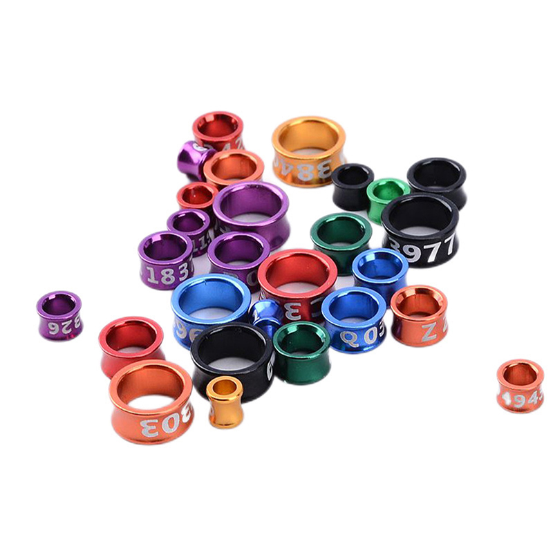 キャロットレッグリング、ピジョンフットリング、鳥の母乳育児の識別、屋外の飛行トレーニング用品、4mm、5mm、6mm、7mm、8mm、10個