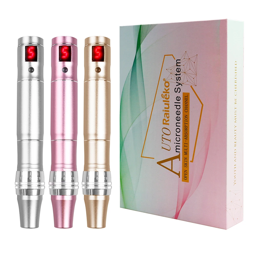 Caneta elétrica dr.imp ultima micro agulhas profissional dermapen nanoneedles microagulhamento caneta mesoterapia ferramenta de cuidados com a pele spa cuidados