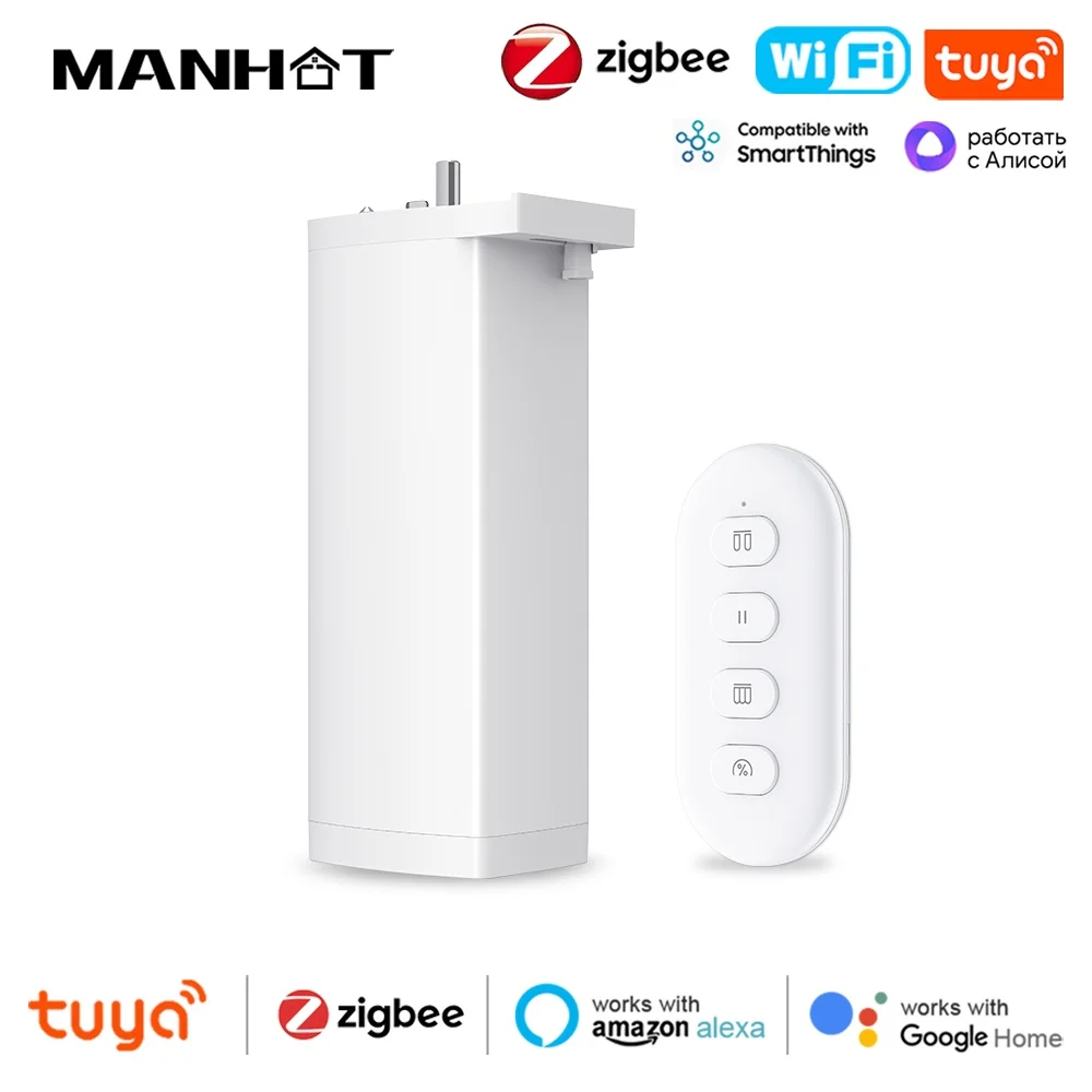 Inteligente tuya zigbee/wifi elétrico automático cortina motor super silencioso suporte inteligente controle de voz alexa google assistente