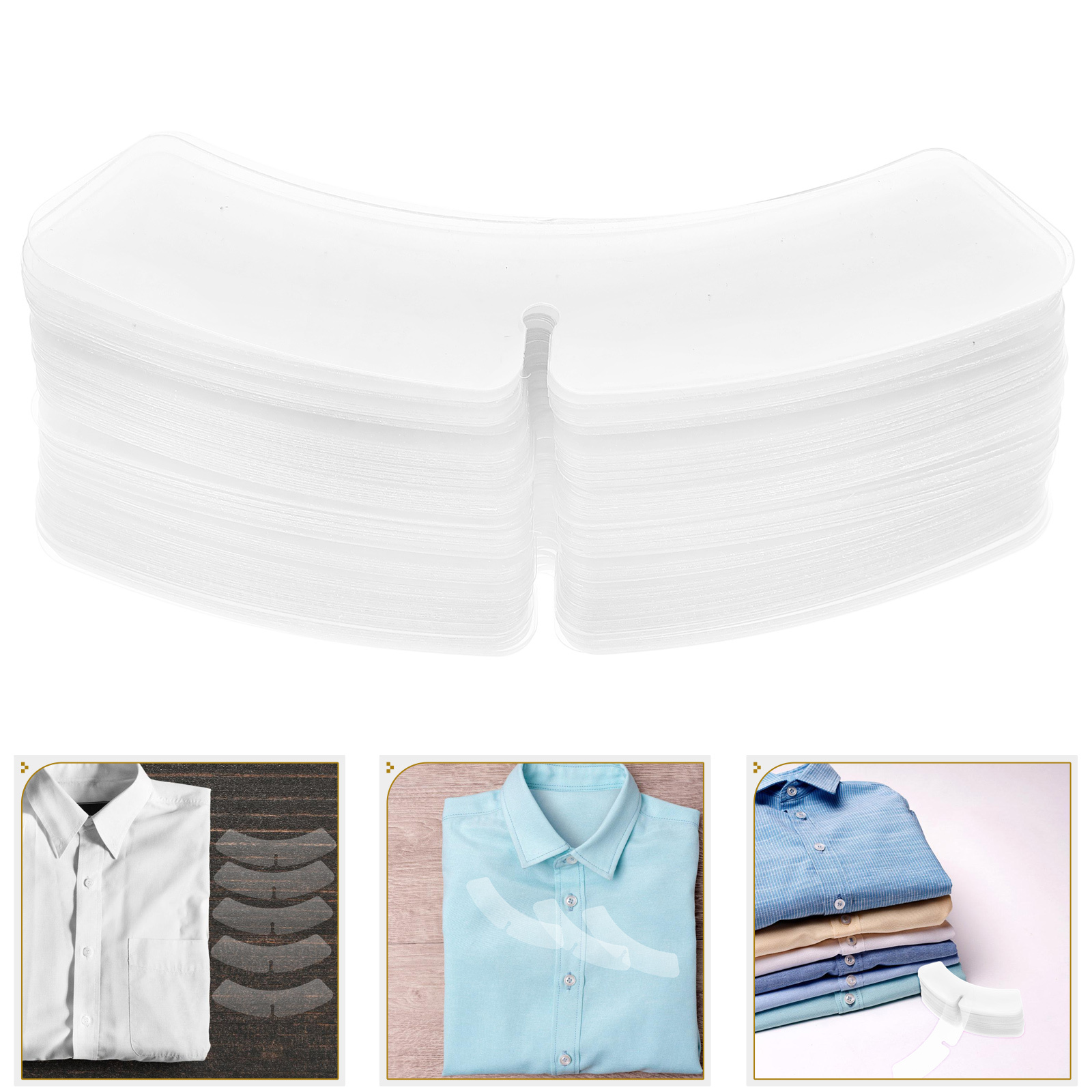 100 szt. Podpórki do kołnierzy męskich i damskich koszul, plastikowe wkładki do kołnierzy, wygiętki, akcesoria do mundurów