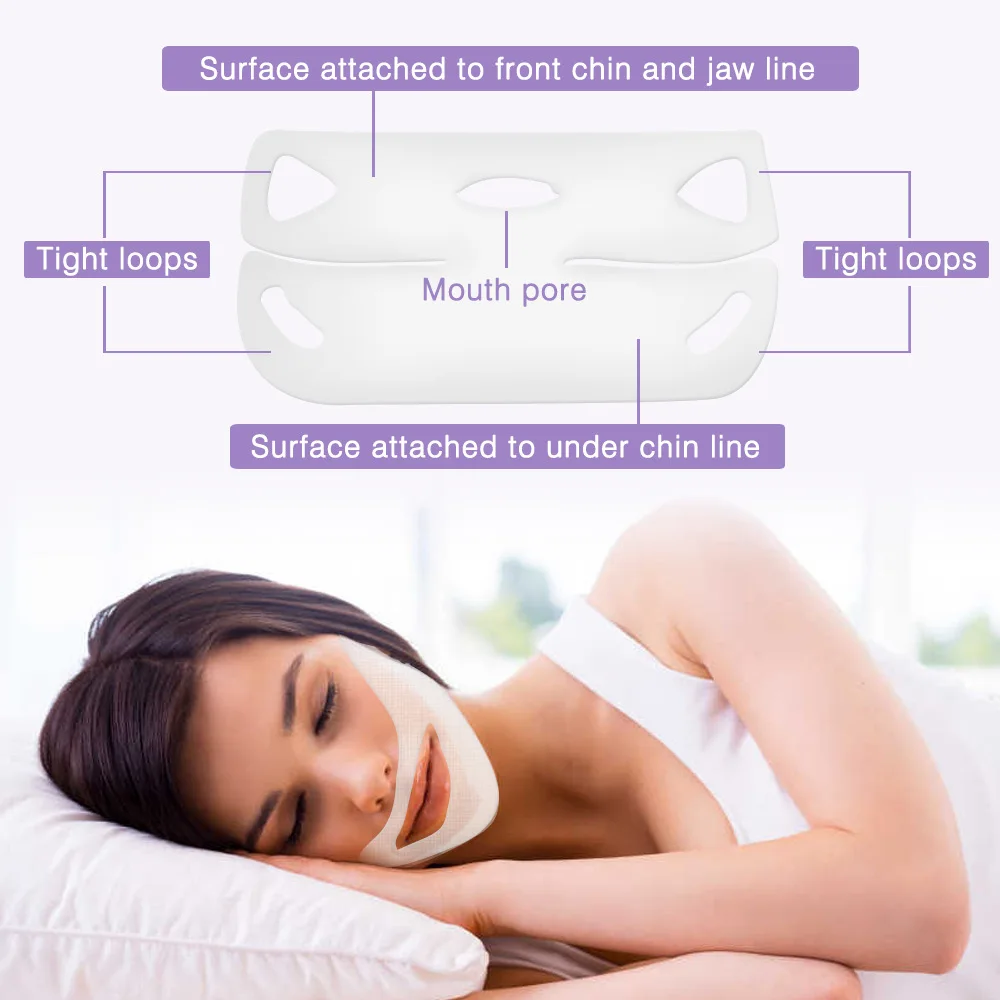 4 ชิ้น V Line Mask หน้ากากคอ Face Lift V Lifting Chin Up Patch ที่มีประสิทธิภาพ Double V Face Lifting และกระชับหน้ากากขายร้อน