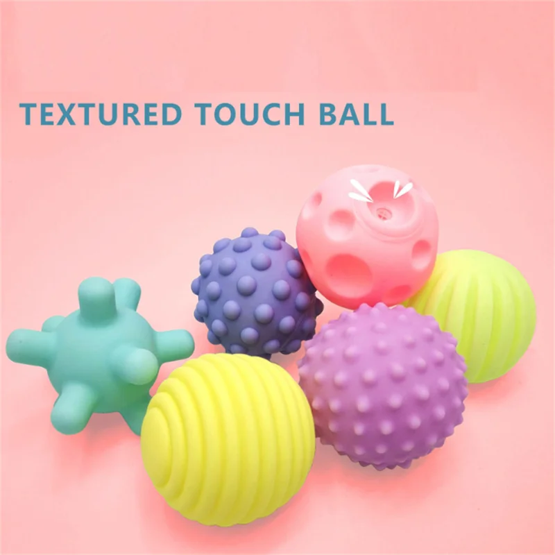 นวด Sensory Balls ของเล่นเด็ก Rattles ของเล่น Textured Hand Touch จับทารก Senses Development ของเล่นสําหรับทารก 0 -6 12 M