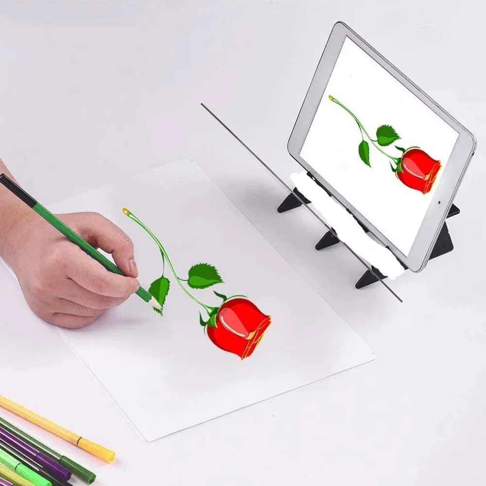 Tablero de dibujo de proyección y copia, herramientas de dibujo de aprendizaje, mesa de dibujo, tablero de dibujo óptico, teléfono móvil Universal