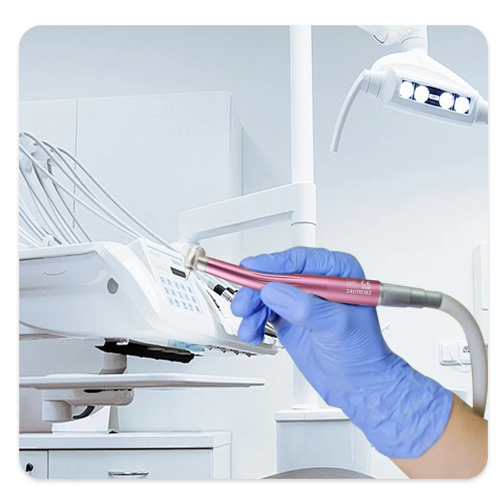 2/4 หลุมที่มีสีสันมาตรฐานหัว PUSH ปุ่มทันตกรรม Handpiece ความเร็วสูงเดี่ยวสเปรย์น้ํา Air Turbine ทันตกรรมเครื่องมือ