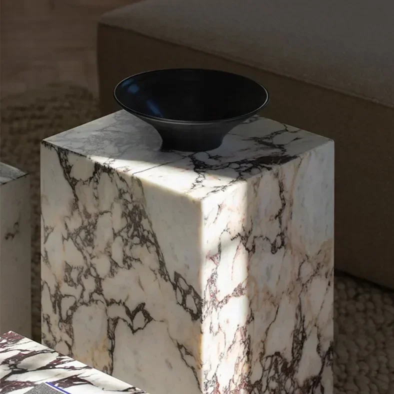 Juego de mesa de centro de lujo moderna para sala de estar nórdica, mesa de centro rectangular de piedra de mármol blanco, verde y negro
