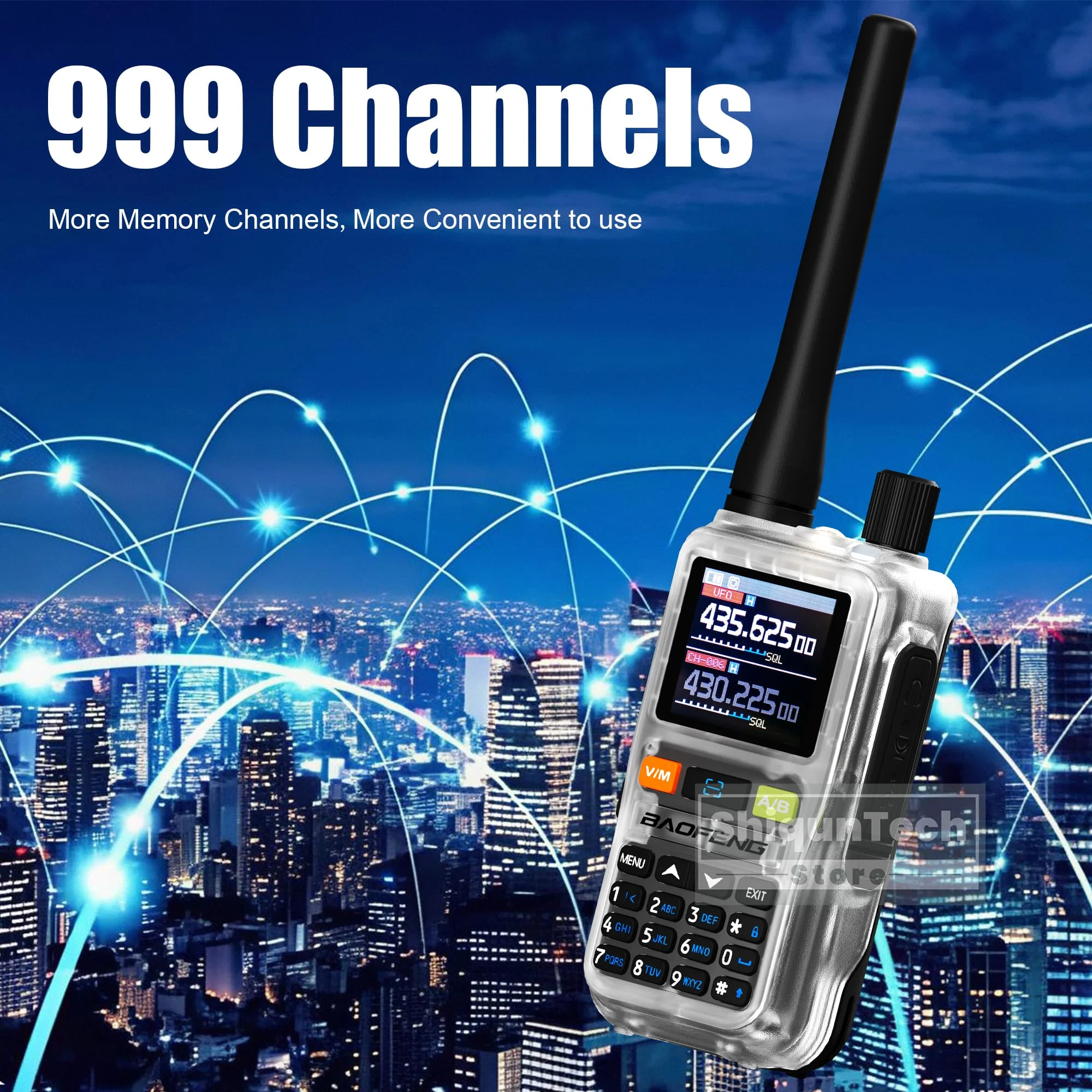 Baofeng UV 5R Mini Walkie Talkie banda de aire UHF/VHF reloj Dual PTT Bluetooth programación tipo C Camping Ham Radio actualización 5R