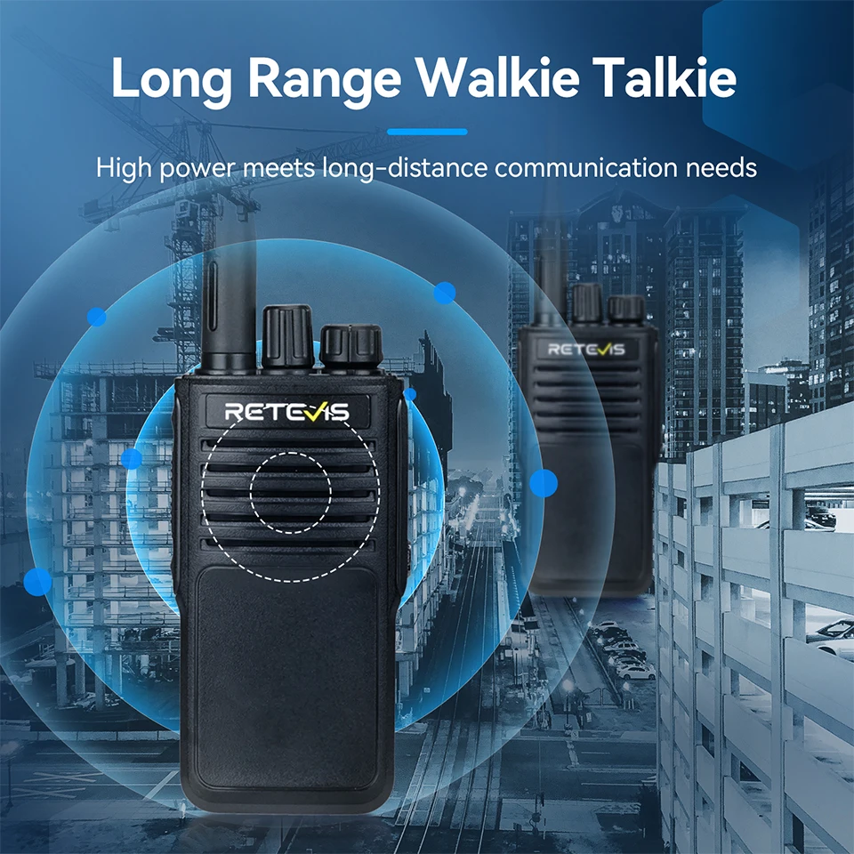 Retevis P62 Walkie Talkie 10W Powerful IP68 Waterproof Walkie-talkies Long Range Dual Band Two Way Radio Transceiver VHF UHF