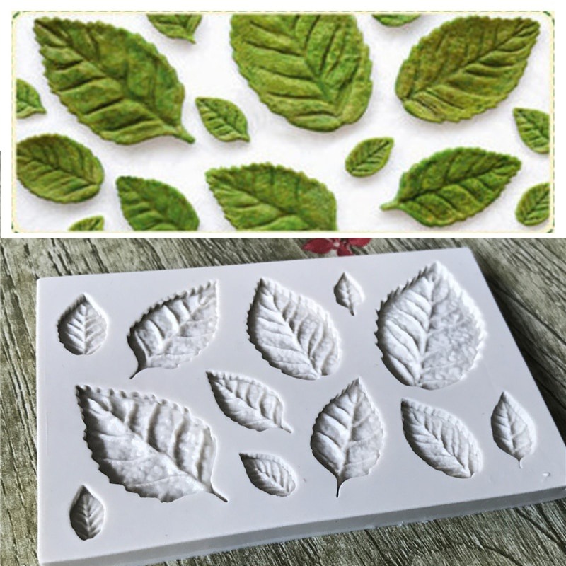 1 PC, Rose Leaf Shape แม่พิมพ์ช็อกโกแลต,3D แม่พิมพ์ซิลิโคน,Leaf Shape แม่พิมพ์ขนม,Fondant แม่พิมพ์, หมากฝรั่งวางแม่พิมพ์สําหรับ DIY เค้ก Decorat