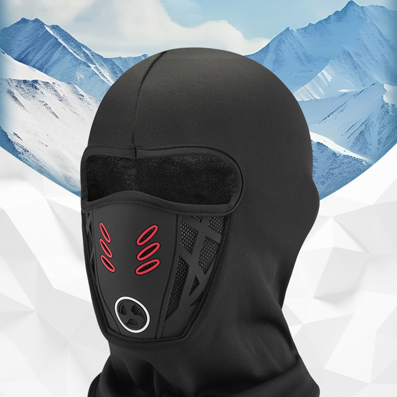 Winter warm fleece motorfiets gezichtsmasker anti-stof waterdicht winddicht volledige gezichtsbedekking hoed nek helm masker bivakmutsen