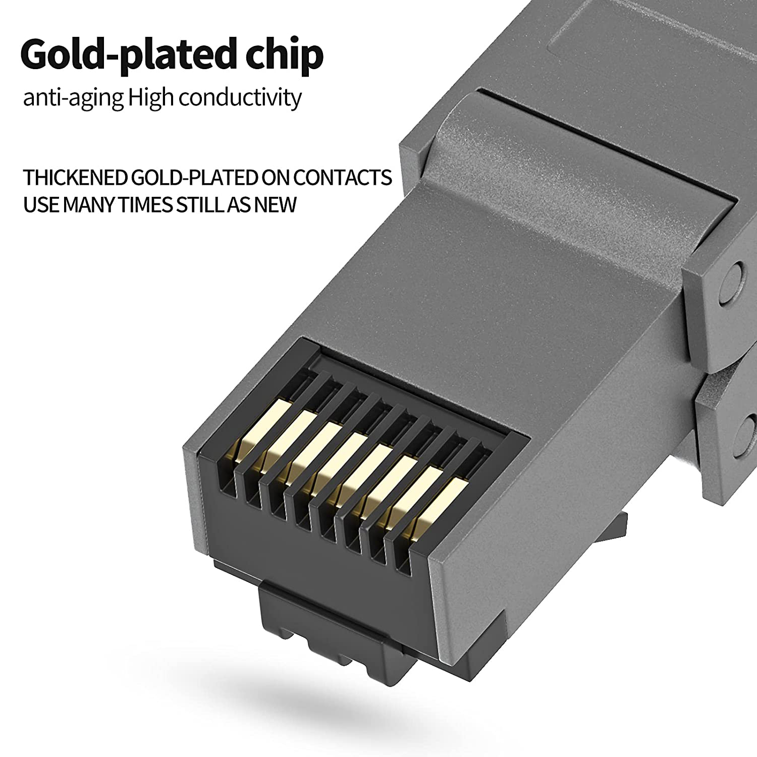 ZoeRax Cat8 Cat7 Cat6a Conectores RJ45 Herramienta Libre Industrial Ethernet Easy Jack Enchufe de terminación Modular RJ45 blindado - 1PCS
