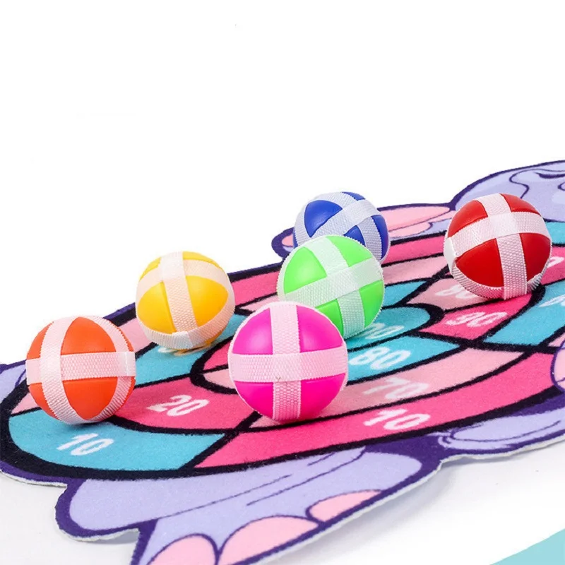 Montessori Dartscheibe Ziel Sportspiel Spielzeug für Kinder 4 bis 6 Jahre alt Outdoor-Spielzeug Kind Indoor Mädchen Klebriger Ball Jungen Geschenk