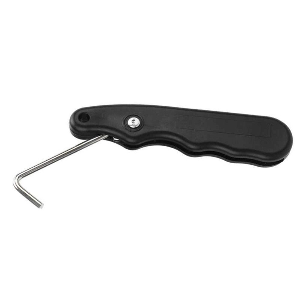 Części narzędzi Składany czarny wałek do figurek z przedłużonym haczykiem Skate Lace Tightener Hokeja na lodzie z przedłużonym haczykiem Ściągacz do hokeja na lodzie