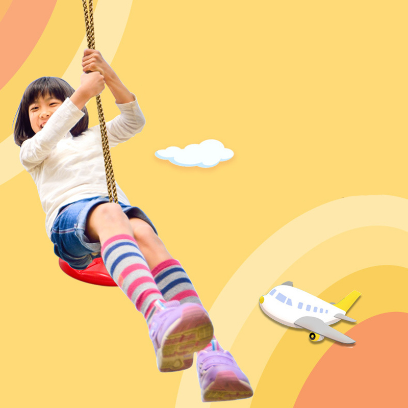 Swing do disco suspenso para crianças, Swing de pétala octogonal espessado, brinquedos para crianças, esportes internos e ao ar livre, cadeira de balanço vermelho e azul