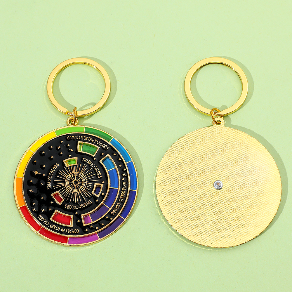 Color Wheel Keyring for Painters, Interactive Keychain, Art Keychains, Gifts