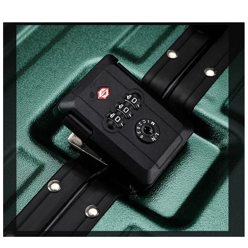 アルミフレーム付き大容量スーツケース、サイレントPCラゲッジ、ホイール付きトラベルバッグ、パスワードロック、トロリーケース、22インチ、24インチ、28インチ