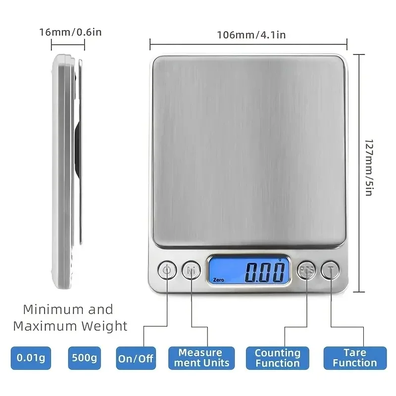 Digital Kitchen Measuring Scales Portable Baking Tools Food Weighing Home Garden Dining Bar Kitchens Accessories Scale &