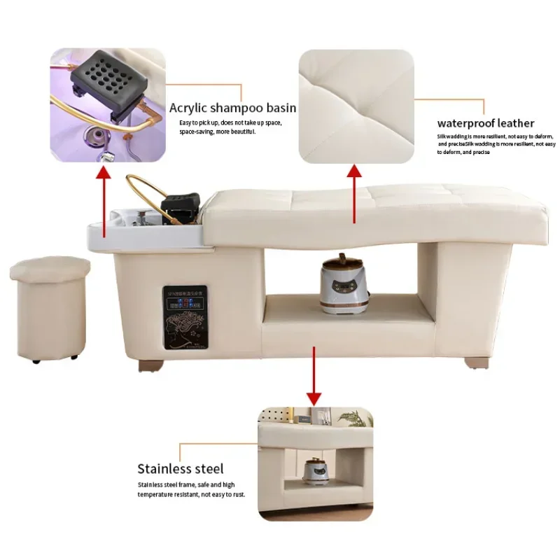Head Spa Shampoo Stühle Friseursalon Stuhl Schönheitssalon Waschbecken Shampoo Waschbett Professionelle Damen