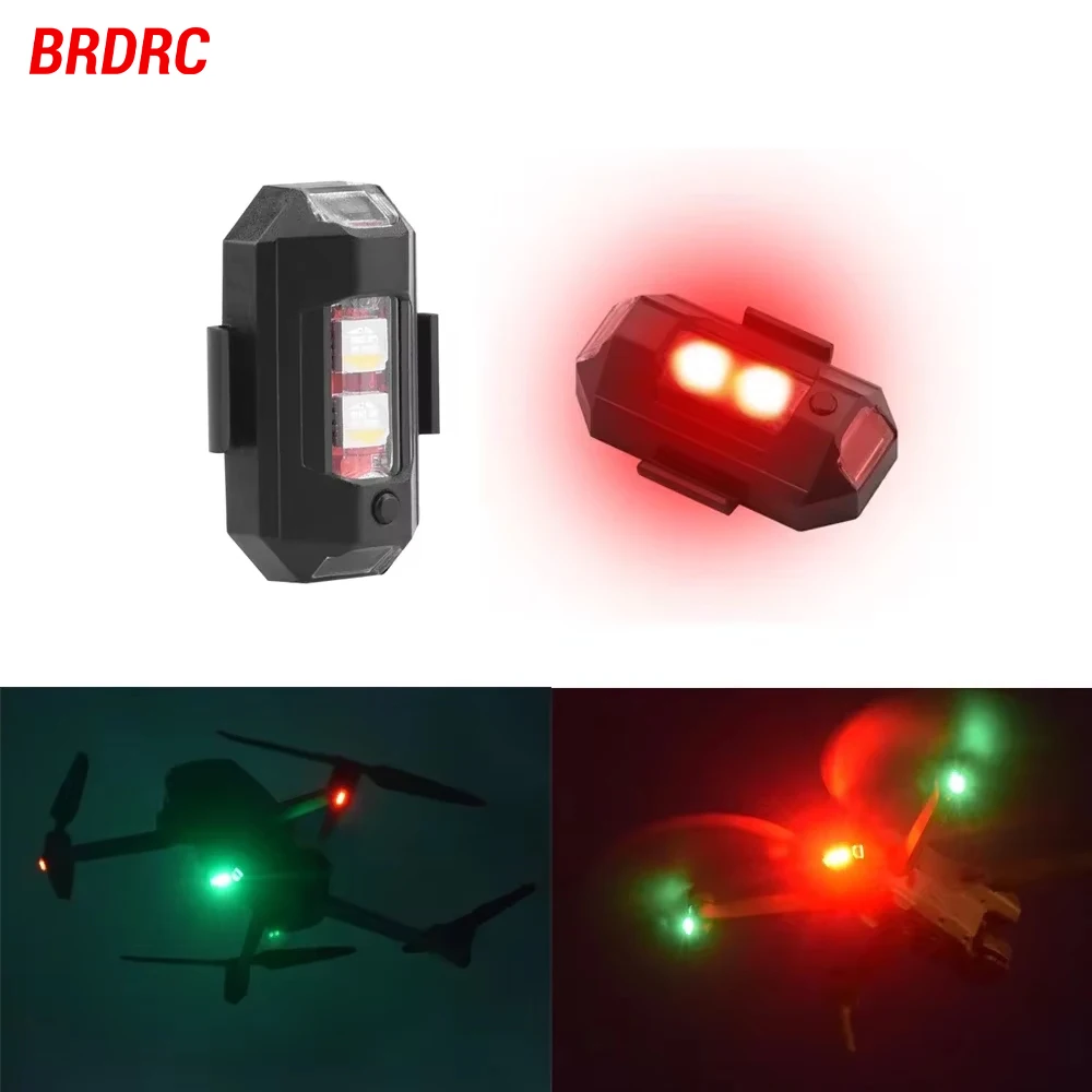 Mini luz estroboscópica para Dron para DJI Mavic 4 Pro/NEO/Mini 4 Pro/Mini 2/4K, lámpara de señal anticolisión ligera de 6 luces de Color