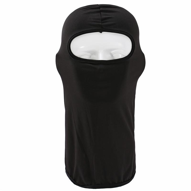 Black Ice Silk Motorcycle Riding Hat Men's Full Face Windproof Sun Protection Head Cover Comfortable Breathable Helmet Mask