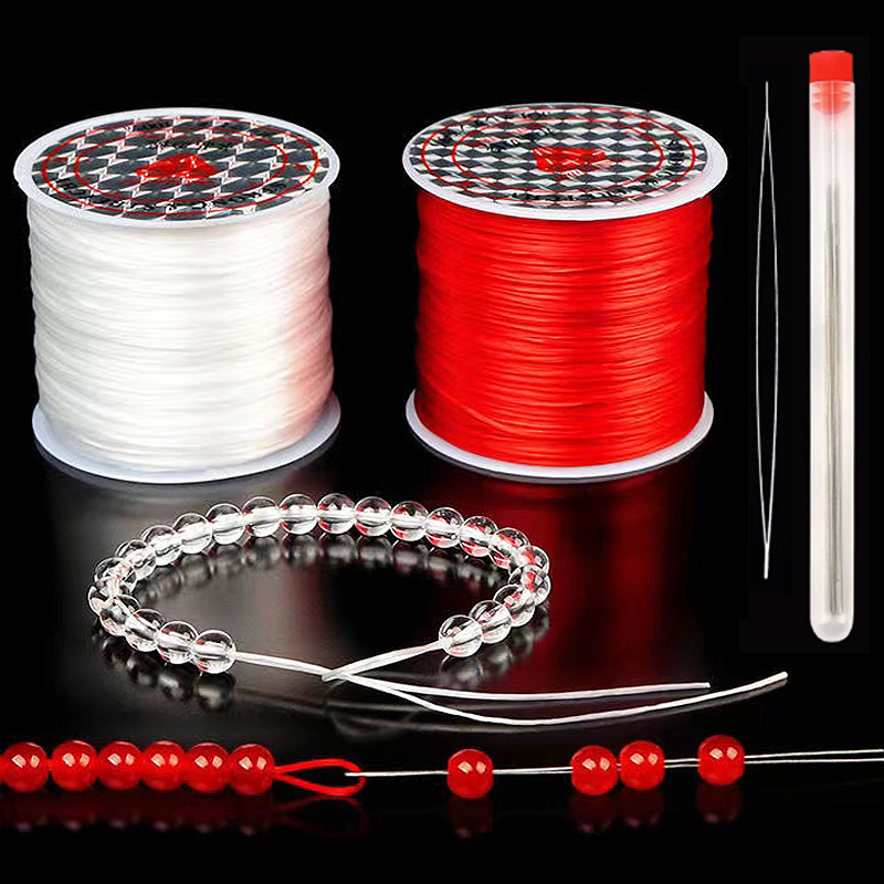 Hilo de joyería de 40M y 0,7mm, cordón elástico para cuentas, hilo de línea de cadena de cristal para fabricación de joyería, pulseras de cuentas, cuerda DIY